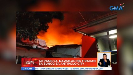 40 pamilya, nawalan ng tirahan sa sunog sa Antipolo city | UB
