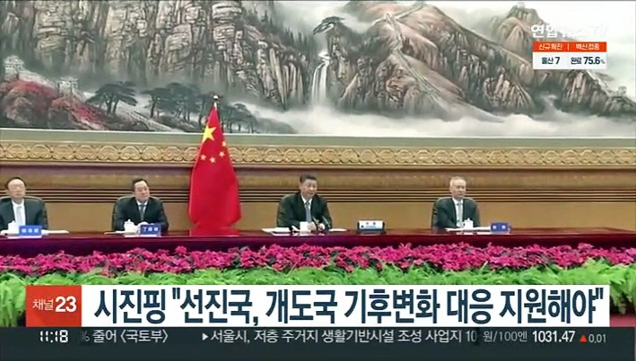 시진핑 "선진국, 개도국 기후변화 대응 지원해야"