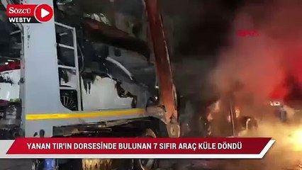 Télécharger la video: Yanan TIR'ın dorsesinde bulunan 7 sıfır araç küle döndü