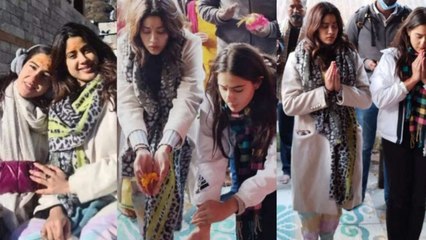 Jhanvi Kapoor संग केदारनाथ पहुंची Sara Ali Khan, दोनों ने की महाकाल की आराधना | FilmiBeat