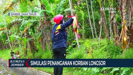 150 Relawan Mengikuti Simulasi Penanganan Korban Longsor