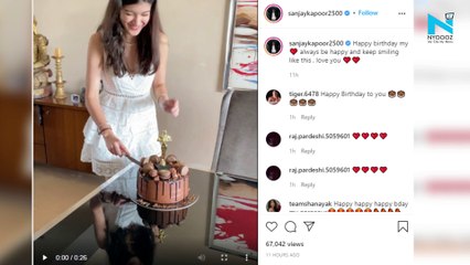 Sanjay Kapoor shares a video of daughter Shanaya Kapoor cutting her Oscar-themed birthday cake