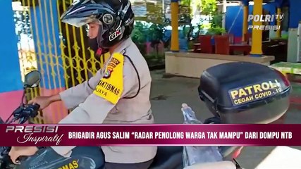 Brigpol Agus Salim Bhabin Polres Dompu Polda NTB Radar Penolong Warga Tak Mampu