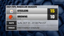 Steelers @ Browns Game Recap for SUN, OCT 31 - 01:00 PM EST