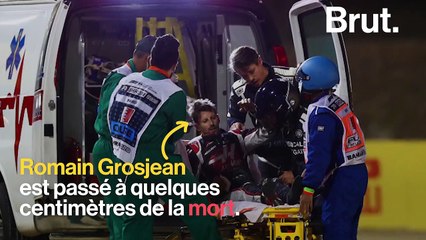 "Il aurait fallu que je m'arrache le pied pour sortir de la voiture", raconte Romain Grosjean