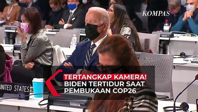 Tertangkap Kamera! Joe Biden Kelelahan Pejamkan Mata di Pembukaan COP26