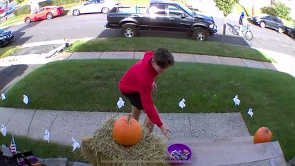 Boy Rides Away With Entire Candy Bowl