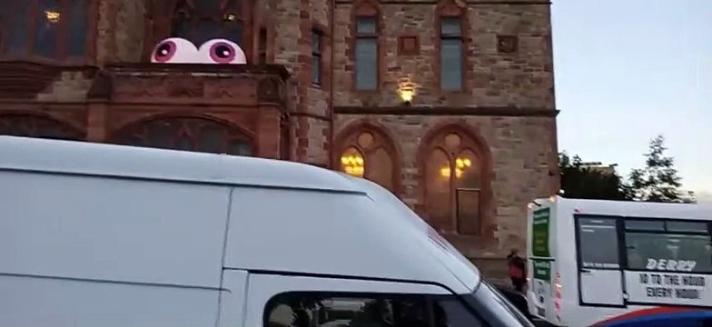 Guildhall and Peace garden on Derry Halloween 2021