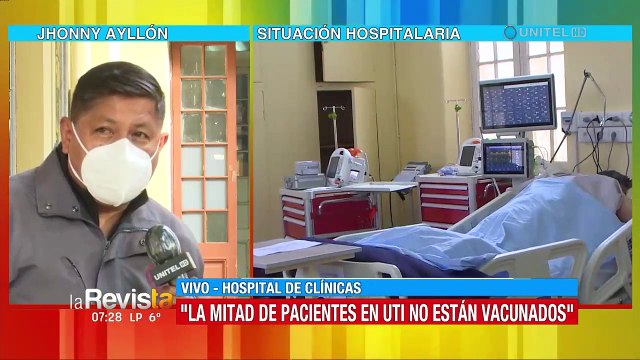 Hospital de Clínicas de La Paz reporta los primeros pacientes no vacunados en terapia intensiva