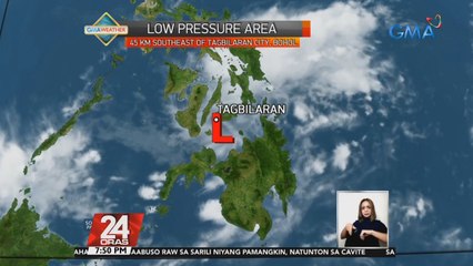 Low Pressure Area, namataan sa loob ng PAR; Mababa ang tsansang maging bagyo pero magpapaulan sa Visayas at Mindanao | 24 Oras