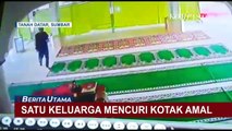 Detik-detik Aksi Satu Keluarga Curi Kotak Amal Masjid