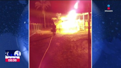 Estalla tanque de almacenamiento de gas en Veracruz