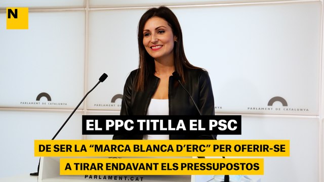 El PPC titlla el PSC de ser la marca blanca d'ERC per oferir-se a tirar endavant els pressupostos