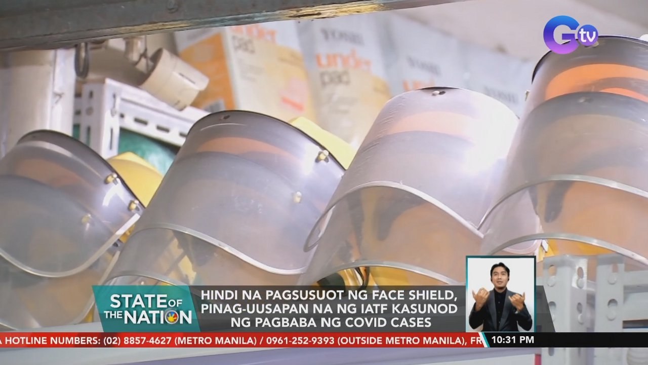 Hindi na pagsusuot ng face shield, pinag-uusapan na ng IATF kasunod ng pagbaba ng COVID cases | SONA