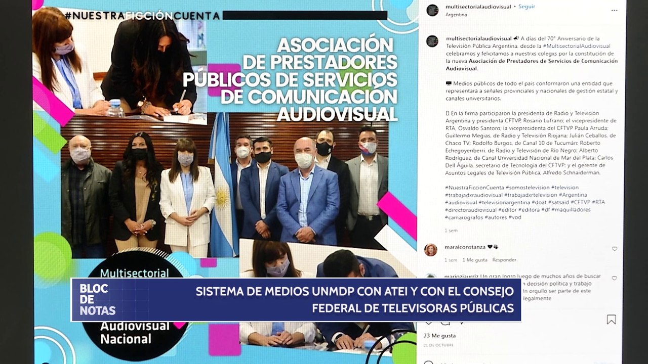 El Sistema de Medios de la UNMdP en ATEI y el Consejo Federal de TV Públicas