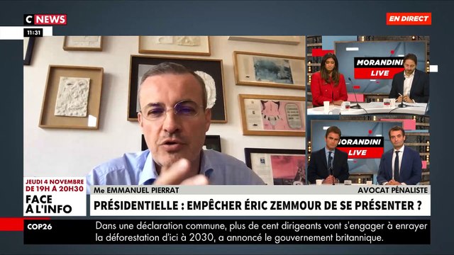 Me Emmanuel Pierrat explique dans Morandini Live pourquoi l'idée du candidat communiste, Fabien Roussel, pour rendre inéligible Eric Zemmour est choquante et ne tient pas la route