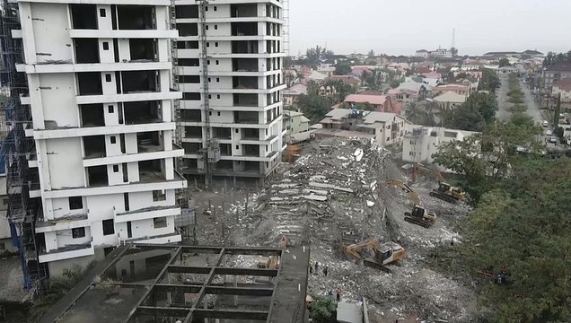عمليات البحث عن ناجين تحت أنقاض المبنى المنهار في لاغوس ما تزال مستمرة