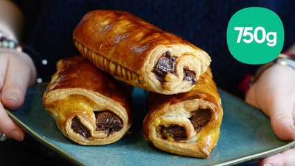 Recette du pain au chocolat express au Kinder Bueno - 750g