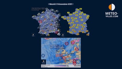 prévisions météo du mardi 2 novembre 2021