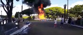Incêndio no cruzeiro do cemitério municipal mobiliza bombeiros em Umuarama