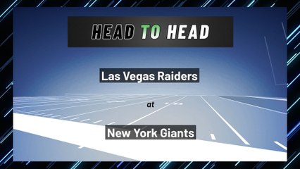 Las Vegas Raiders at New York Giants: Spread