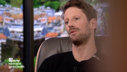Romain Grosjean dans l'émission En aparté sur Canal+.