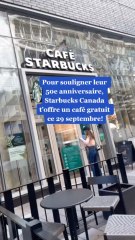 Starbucks Canada t'offre un café gratuit ce 29 septembre