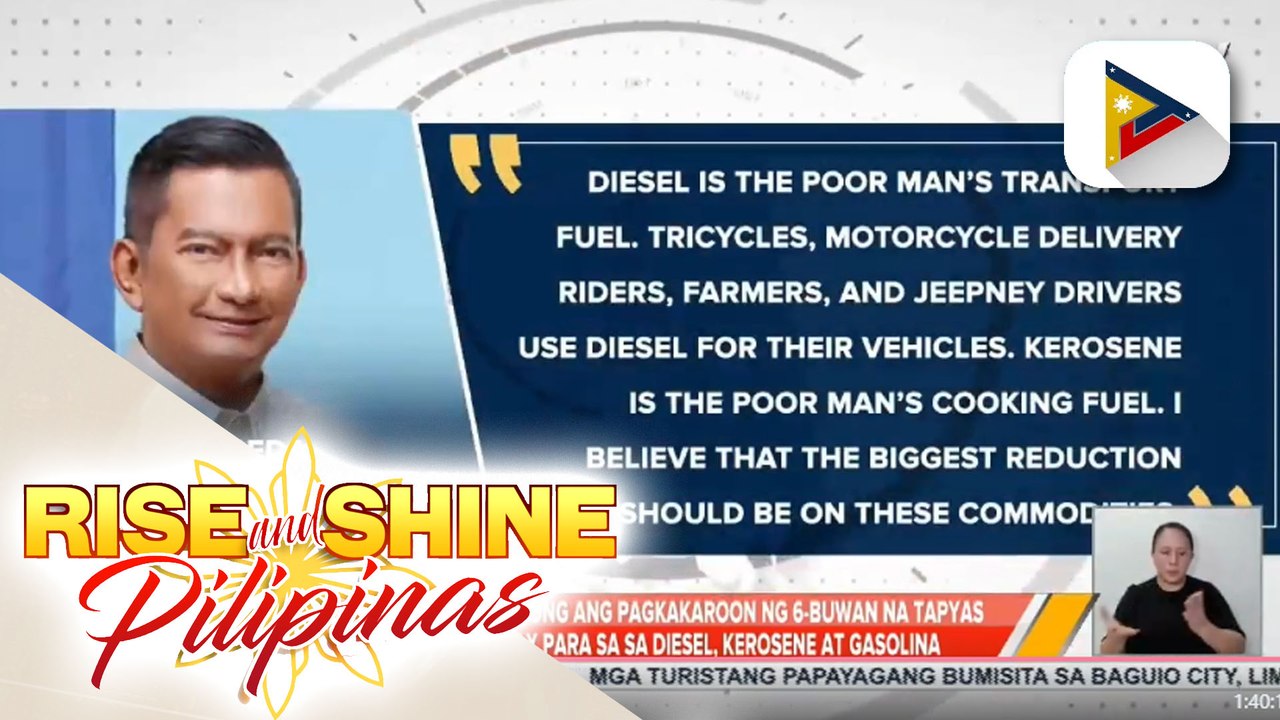 Rep. Salceda, isinusulong ang pagkakaroon ng anim na buwang tapyas sa fuel excise tax para sa diesel, kerosene, at gasolina