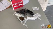 Jovem do Vale do Piancó é preso pela Polícia Militar de Pombal com arma de fogo e droga