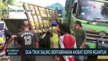 Akibat Sopir Mengantuk, Dua Truk Terlibat Kecelakaan Di Jalan Raya Kediri - Blitar