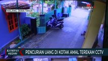 Aksi Pencurian Kotak Amal Masjid Terekam CCTV