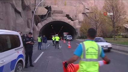 Protokol yolundaki tünelde göçük paniği