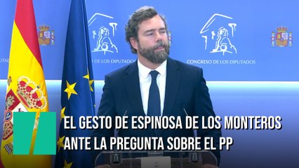 El gesto de Espinosa de los Monteros cuando le preguntan por el Partido Popular