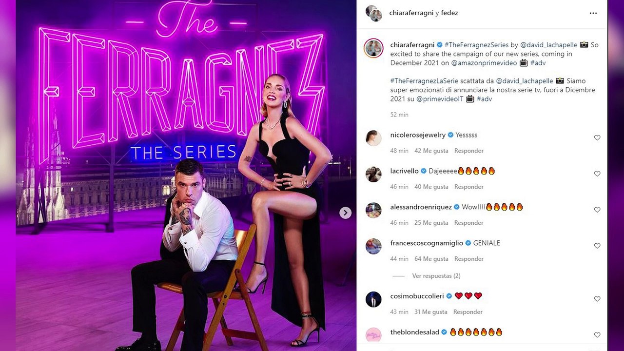 Chiara Ferragni y Fedez comparten el cartel de su serie 'The Ferragnez'