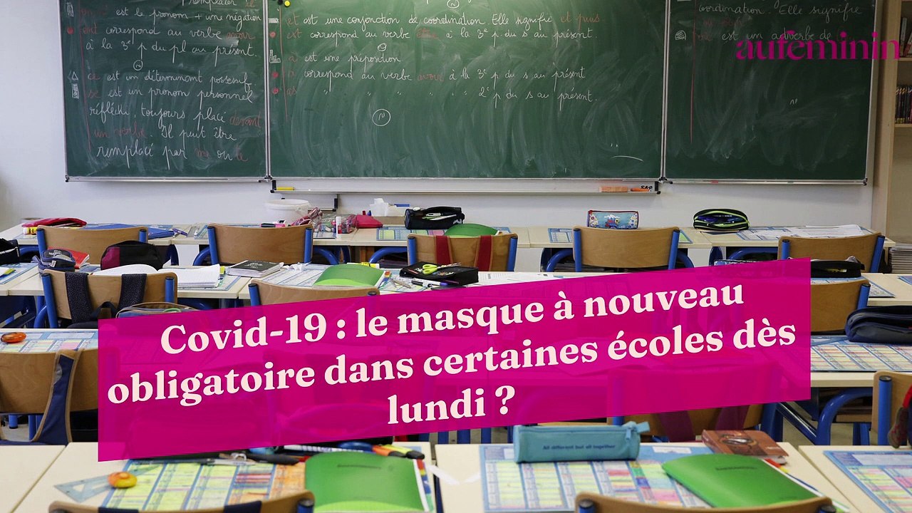 Covid-19 : le masque à nouveau obligatoire dans certaines écoles dès lundi ?