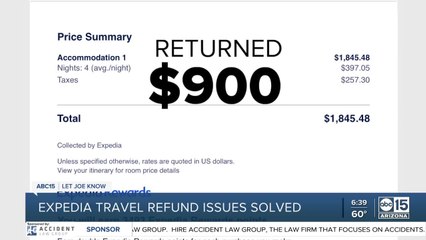 Expedia travel refund issues solved thanks to Let Joe Know team