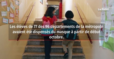 Covid-19 : le masque de retour à l'école dans 39 départements
