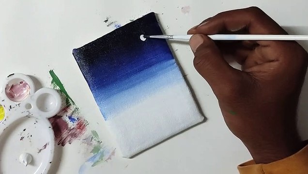 alone || esay painting tricks || arts || oo arts || simple arts || night art | moon painting
