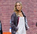 Sarah Jessica Parker Paired Overalls With Sky-High Platform Heels