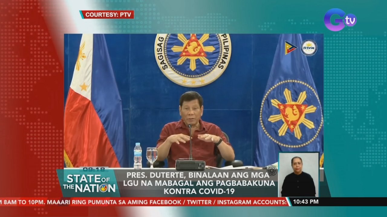 Pres. Duterte, binalaan ang mga LGU na mabagal ang pagbabakuna kontra COVID-19 | SONA