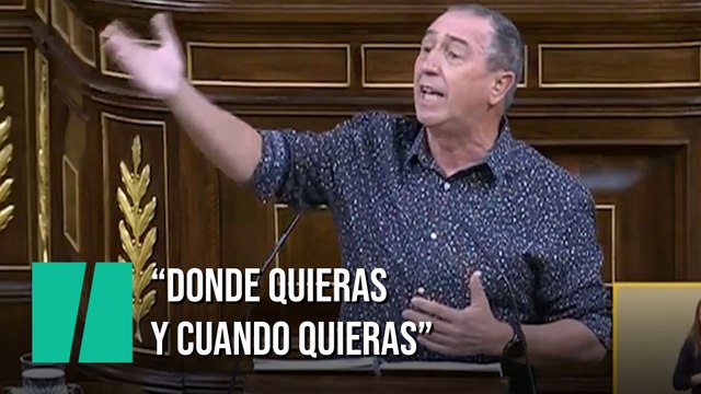 El rifirrafe de Baldoví en el Congreso: Donde quieras y cuando quieras