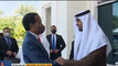 Putra Mahkota Abu Dhabi Sambut Kedatangan Jokowi di Istana Al-Shatie