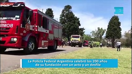 La Policía Federal Argentina celebró los 200 años de su fundación con un acto y un desfile