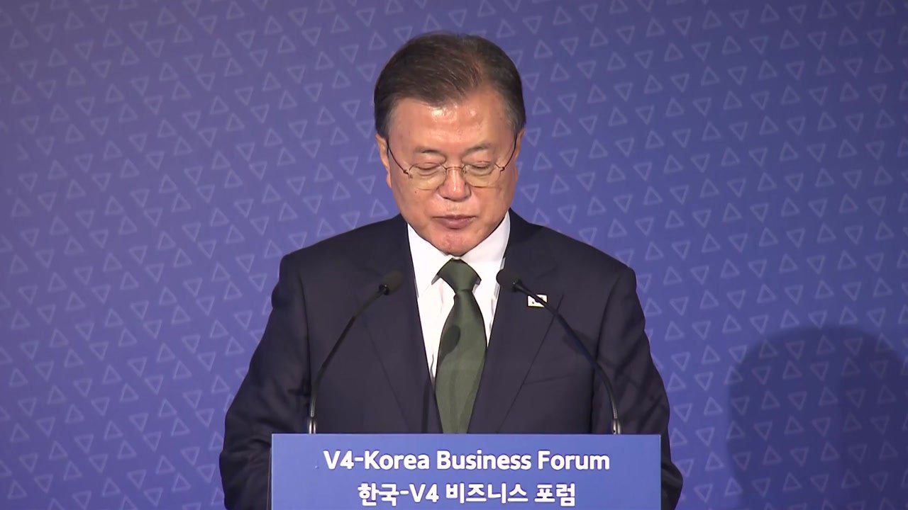文, 한-V4 비즈니스 포럼 참석...배터리 등 경제협력 / YTN