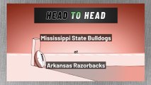 Mississippi State Bulldogs at Arkansas Razorbacks: Spread