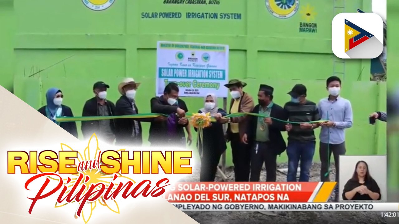Kauna-unahang solar-powered irrigation system s...