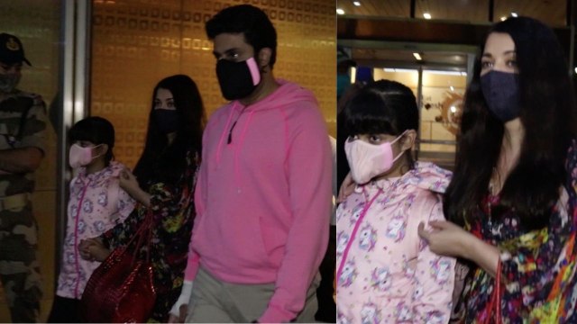 Aishwarya Rai और Aradhya संग Mumbai Airport पर Spot हुए Abhishek Bachchan | FilmiBeat