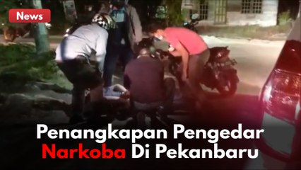 TAK BERKUTIK !! PENANGAKAPAN PENGEDAR NARKOBA DI JALAN UKA PEKANBARU, POLISI TEMUKAN 4 KANTONG S*BU