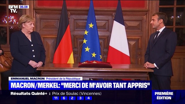 Emmanuel Macron à Angela Merkel: Merci d'avoir accepté ce jeune président impétueux qui voulait tout bousculer