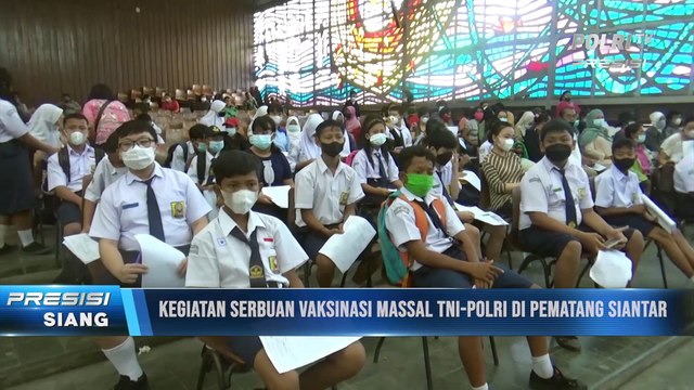 Kapolres Pemantang Siantar Gelar Serbuan Vaksinasi Massal TNI-Polri